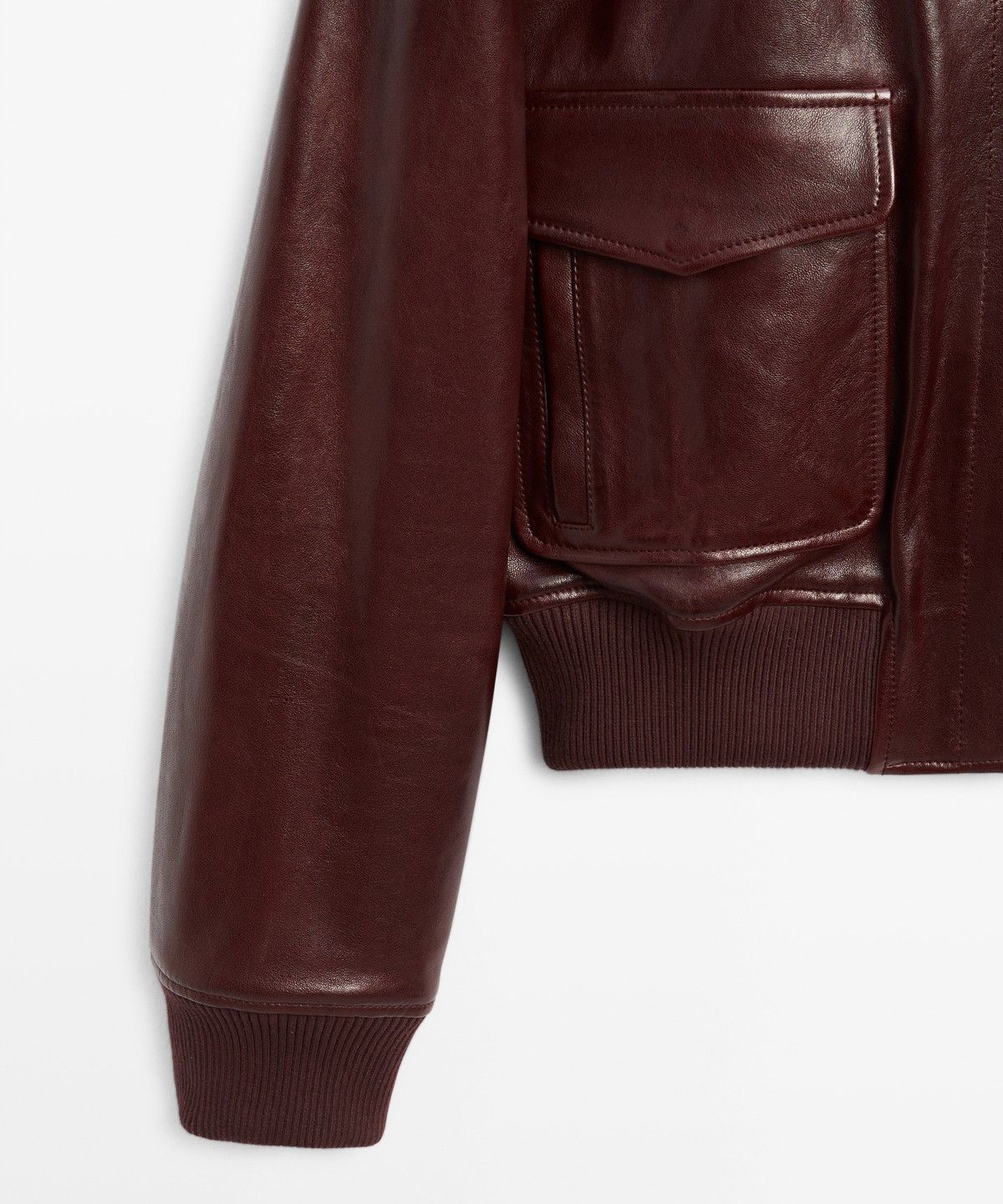 마시모두띠(MASSIMO DUTTI) 포켓 디테일 나파 가죽 자켓