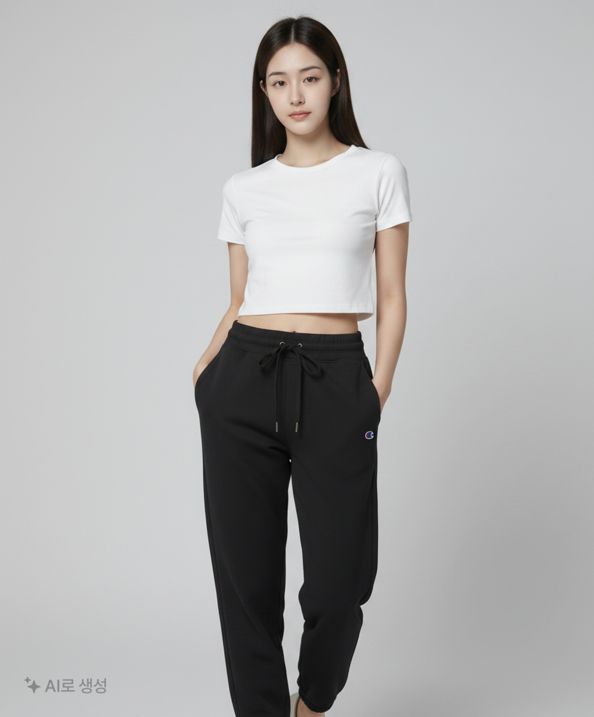 챔피온(CHAMPION) 여성 캠퍼스 프렌치테리 루즈핏 조거 팬츠 Black M
