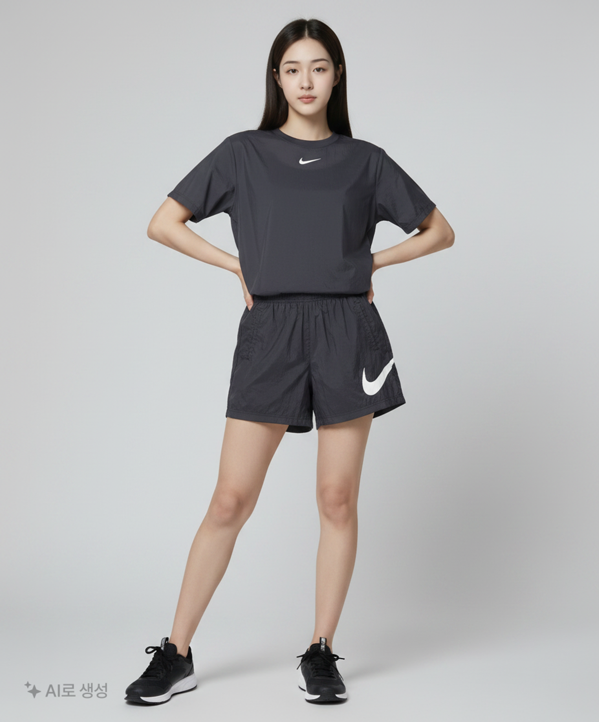 나이키(NIKE) 스포츠웨어 에센셜 하이라이즈 우븐 쇼츠 W - 블랙:화이트 / DM6740-010 S