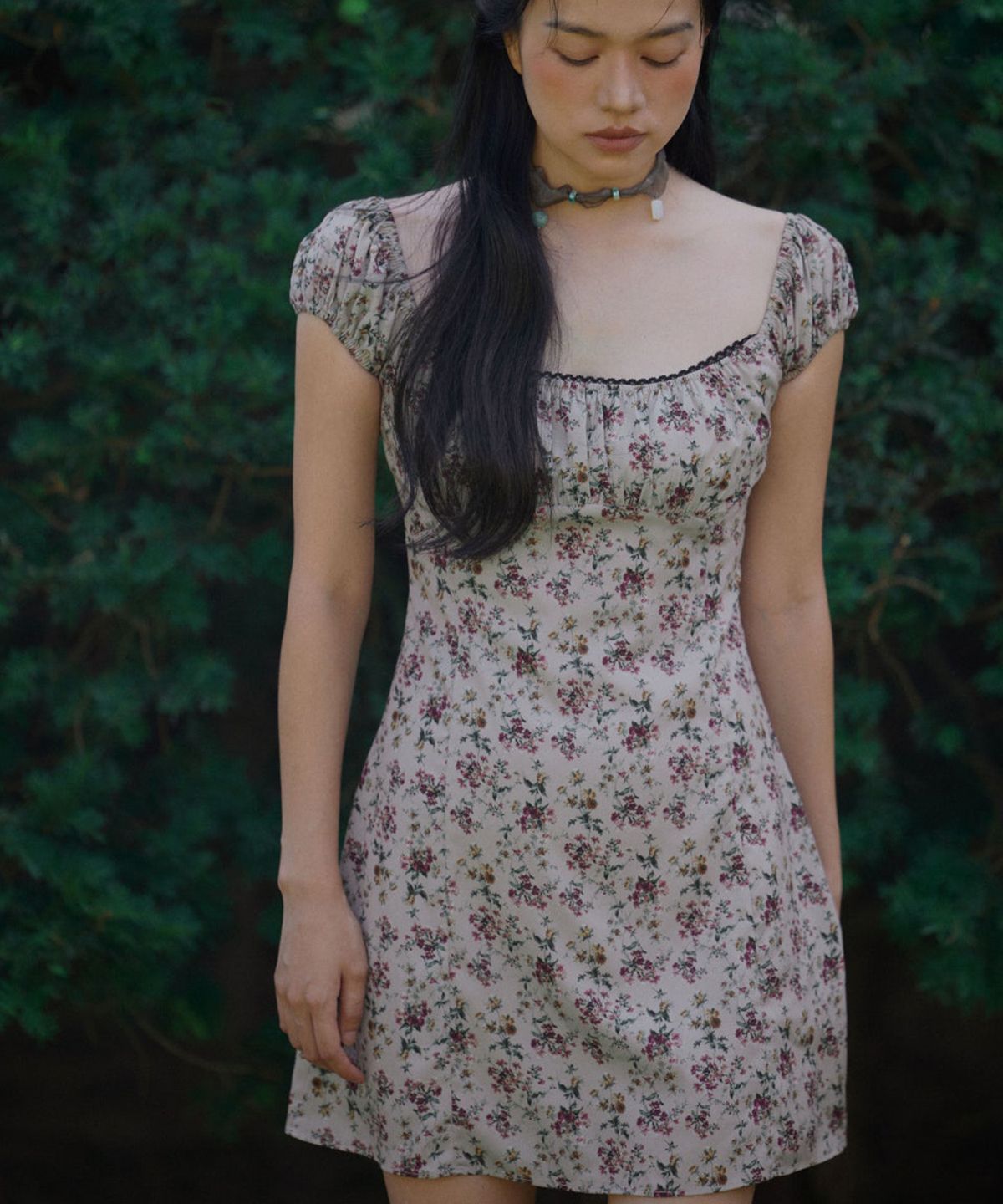 루루서울(LOULOUSEOUL) Maple Syrup Dress (Beige)