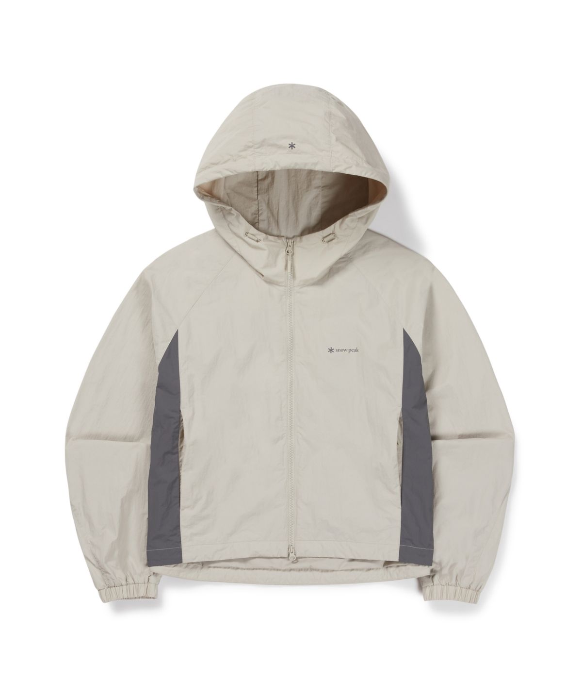스노우피크 어패럴(SNOWPEAK APPAREL) 경량 타슬란 여성 컬러블럭 바람막이 (S26FWLWB41) Light Beige