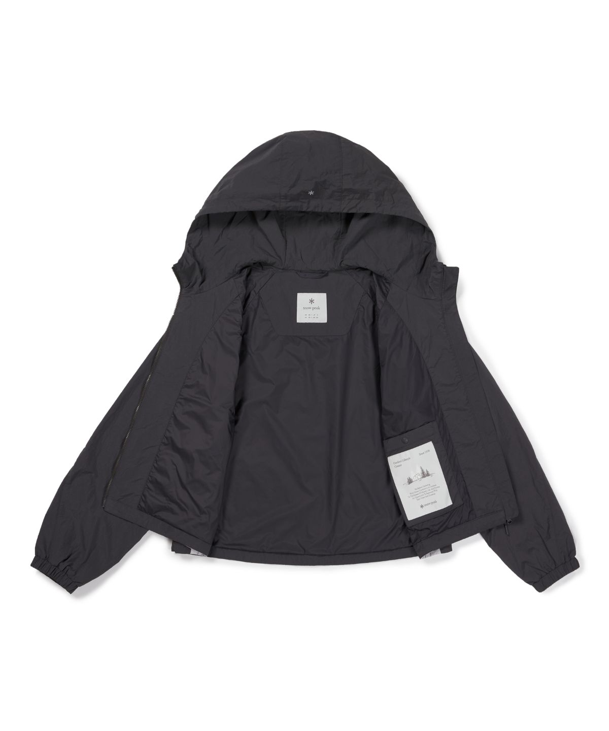 스노우피크 어패럴(SNOWPEAK APPAREL) 경량 타슬란 여성 컬러블럭 바람막이 (S26FWLWB41) Charcoal