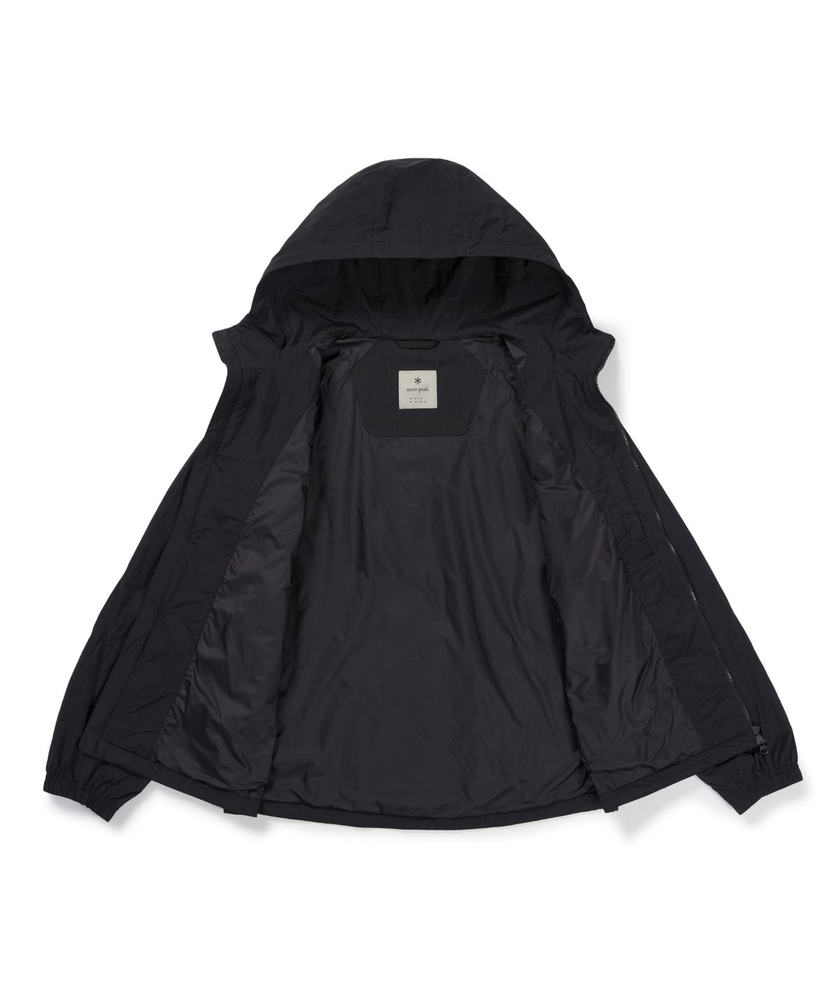 스노우피크 어패럴(SNOWPEAK APPAREL) 경량 타슬란 컬러블럭 바람막이 (S26FMLWB40) Black