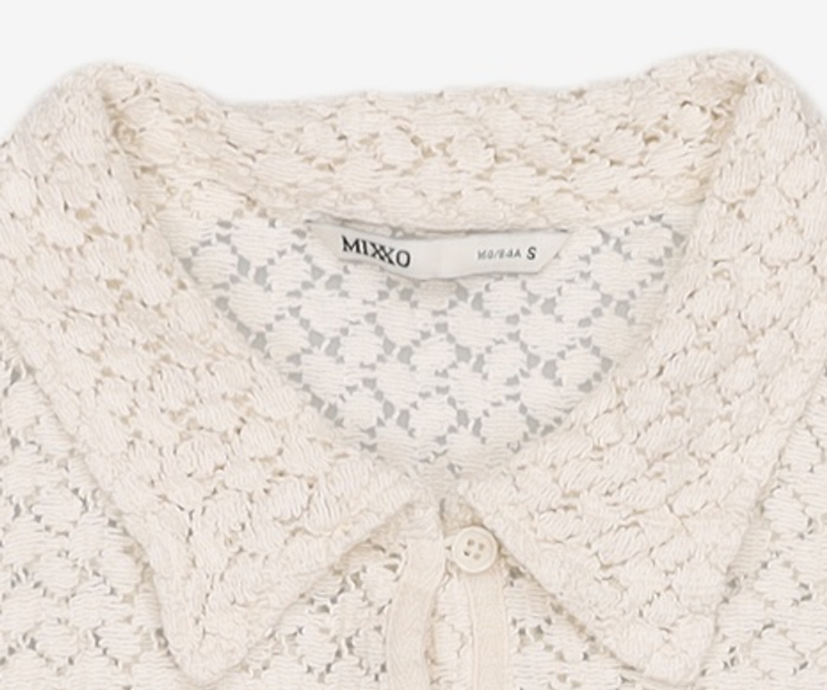 미쏘(MIXXO) 셔츠카라 레이스 블라우스 MIWBWC703G S