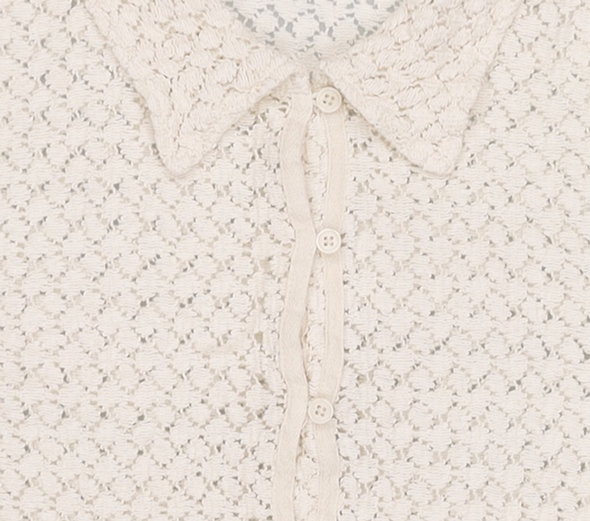 미쏘(MIXXO) 셔츠카라 레이스 블라우스 MIWBWC703G S
