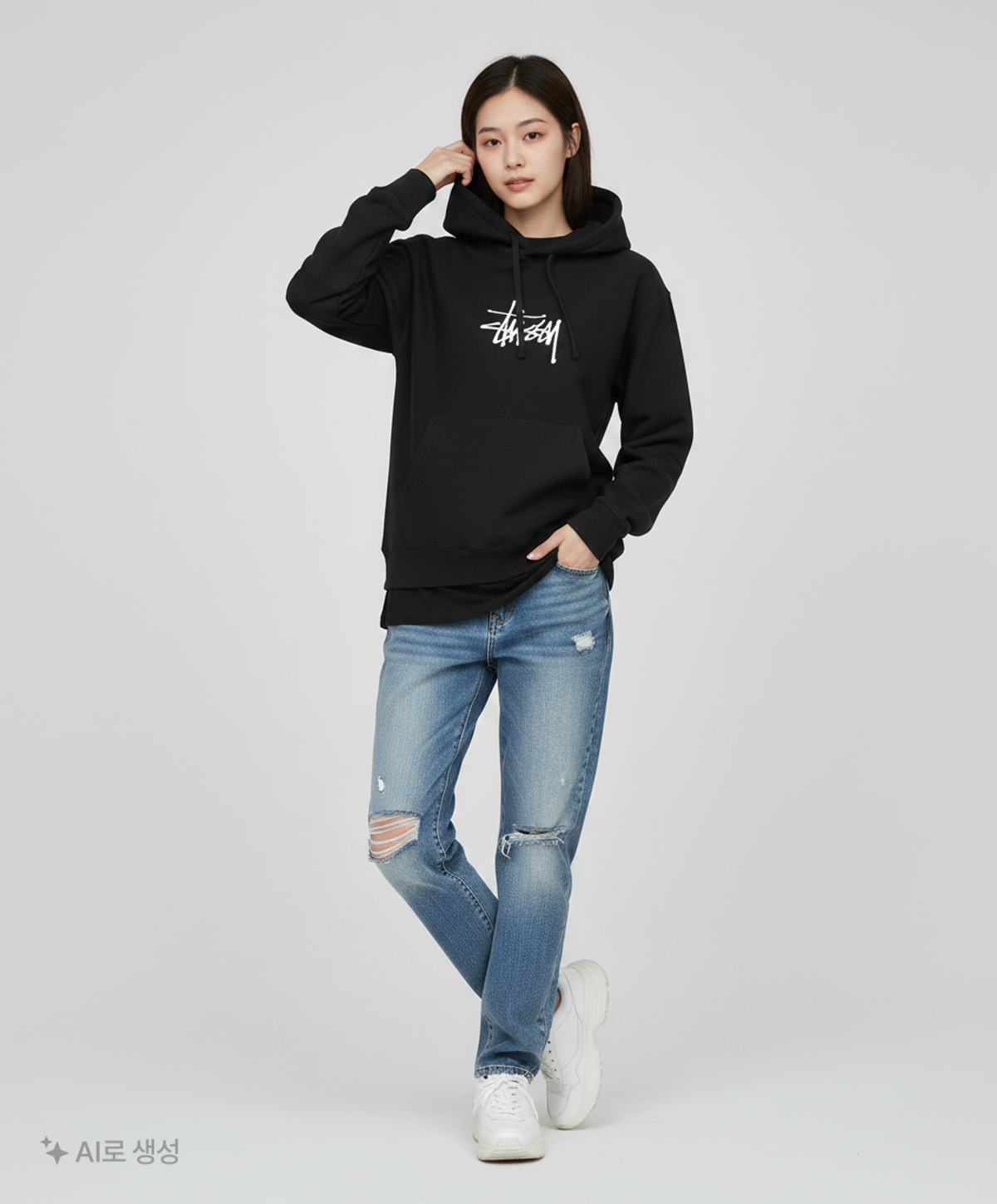 스투시(STUSSY) 후드 티셔츠 S