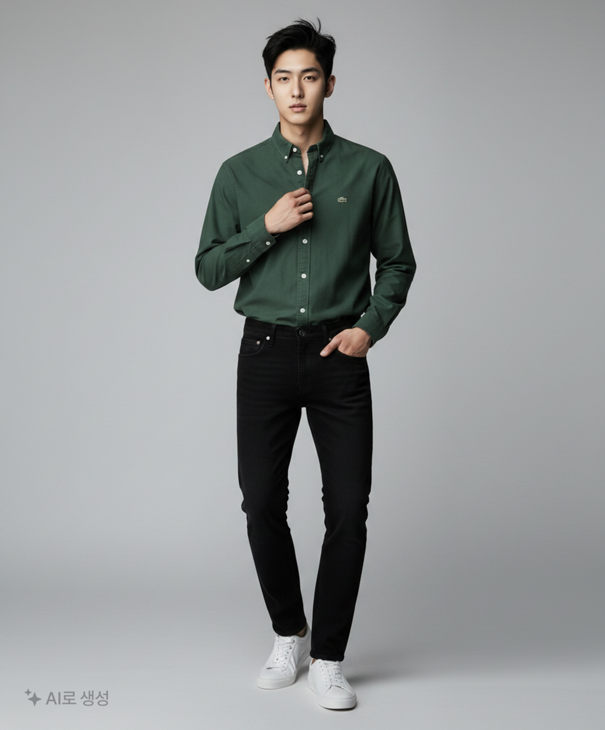 라코스테(LACOSTE) 남성 옥스퍼드 솔리드 셔츠 CH531E-51N 3M2 XL