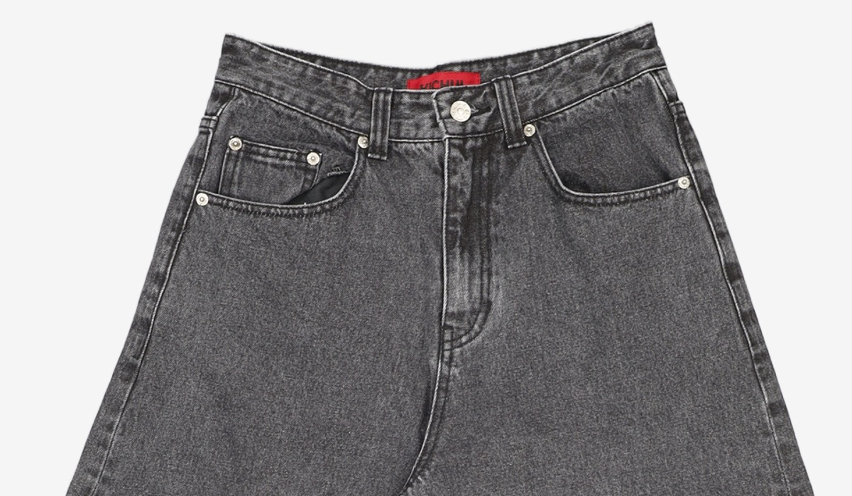 기철(KICHUL) BALLOON FIT DENIM PANTS (WASHED BLACK) XS