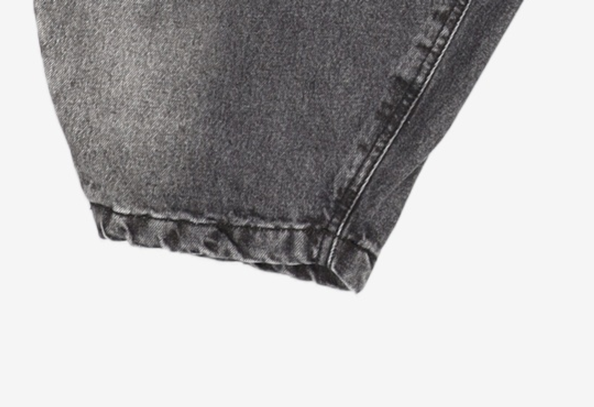 기철(KICHUL) BALLOON FIT DENIM PANTS (WASHED BLACK) XS