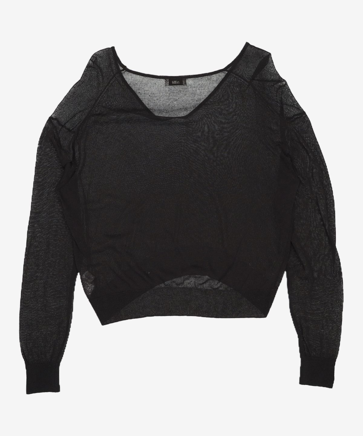 씨타(CITTA) Sheer Deep V-neck Knit_CTK272(Black) XL