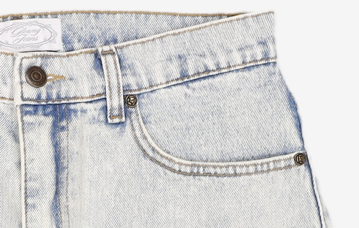 글로니(GLOWNY) 91 MID-RISE DENIM SKIRT (LIGHT BLUE) S/M