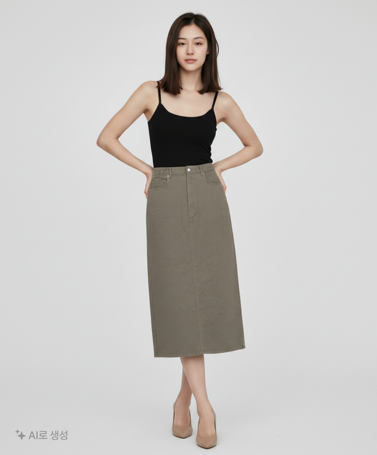 스파오(SPAO) 롱스커트 M