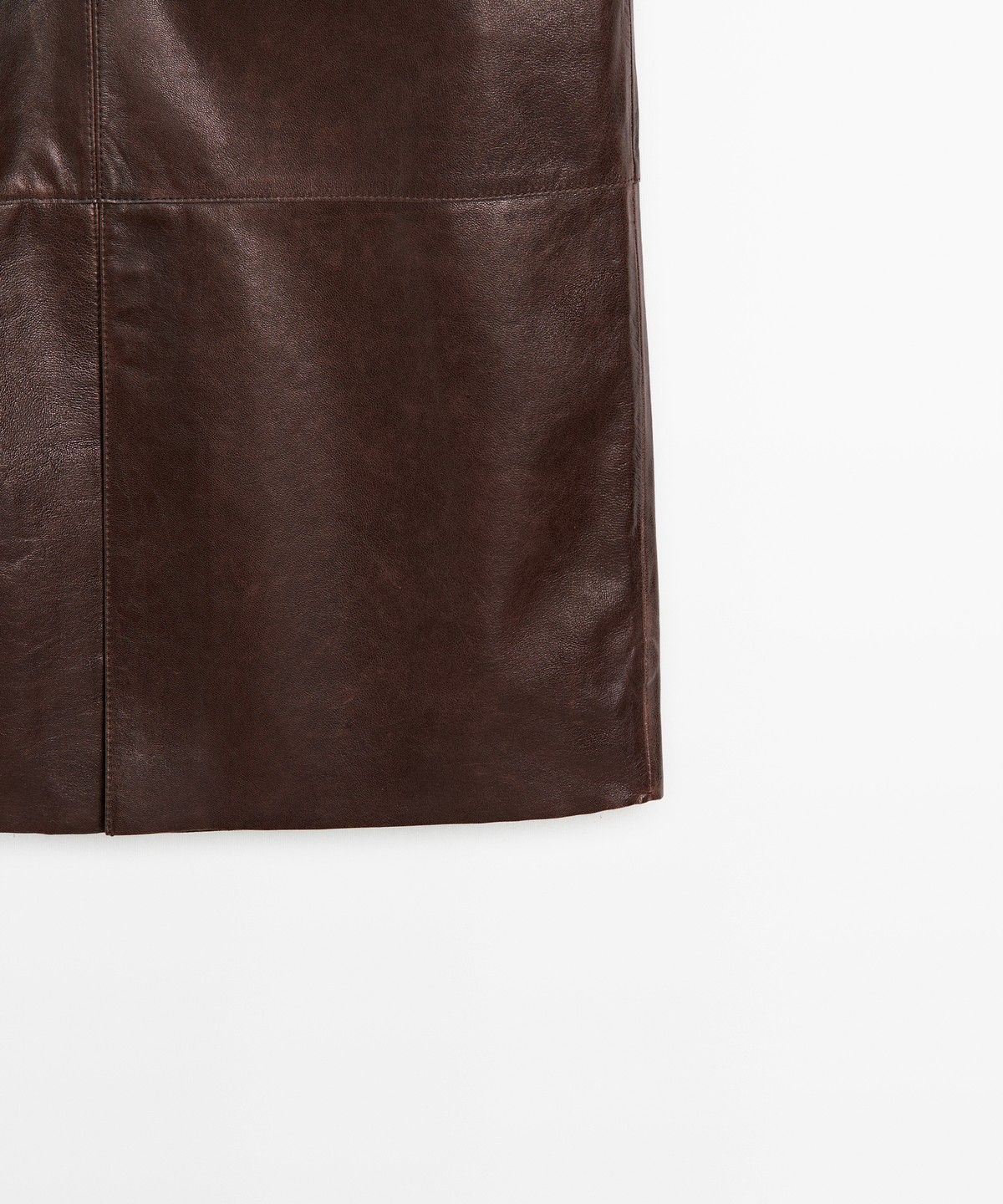 마시모두띠(MASSIMO DUTTI) 가죽 포켓 미디 스커트