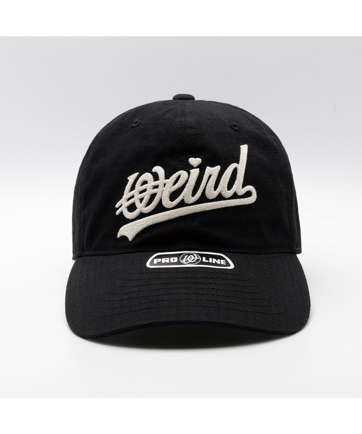 위얼드월드(WEIRDWORLD) 베이직 웨이브로고 립스탑 볼캡 BLACK