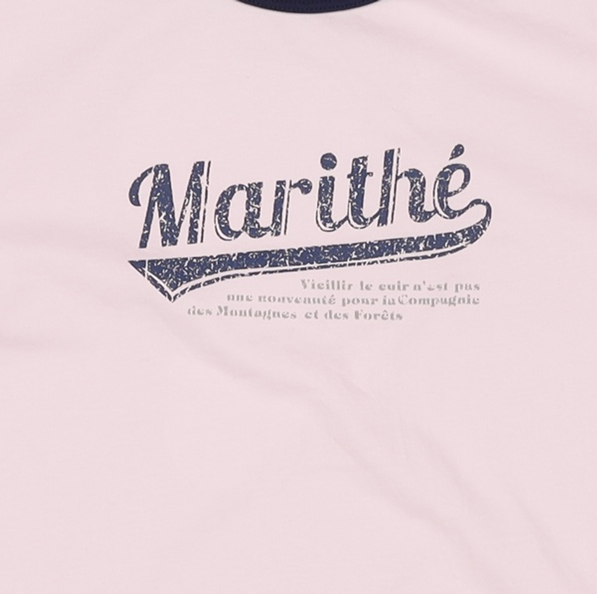 마리떼 프랑소와 저버(MARITHÉ + FRANҪOIS GIRBAUD) W VINTAGE BASEBALL RINGER TEE light pink M