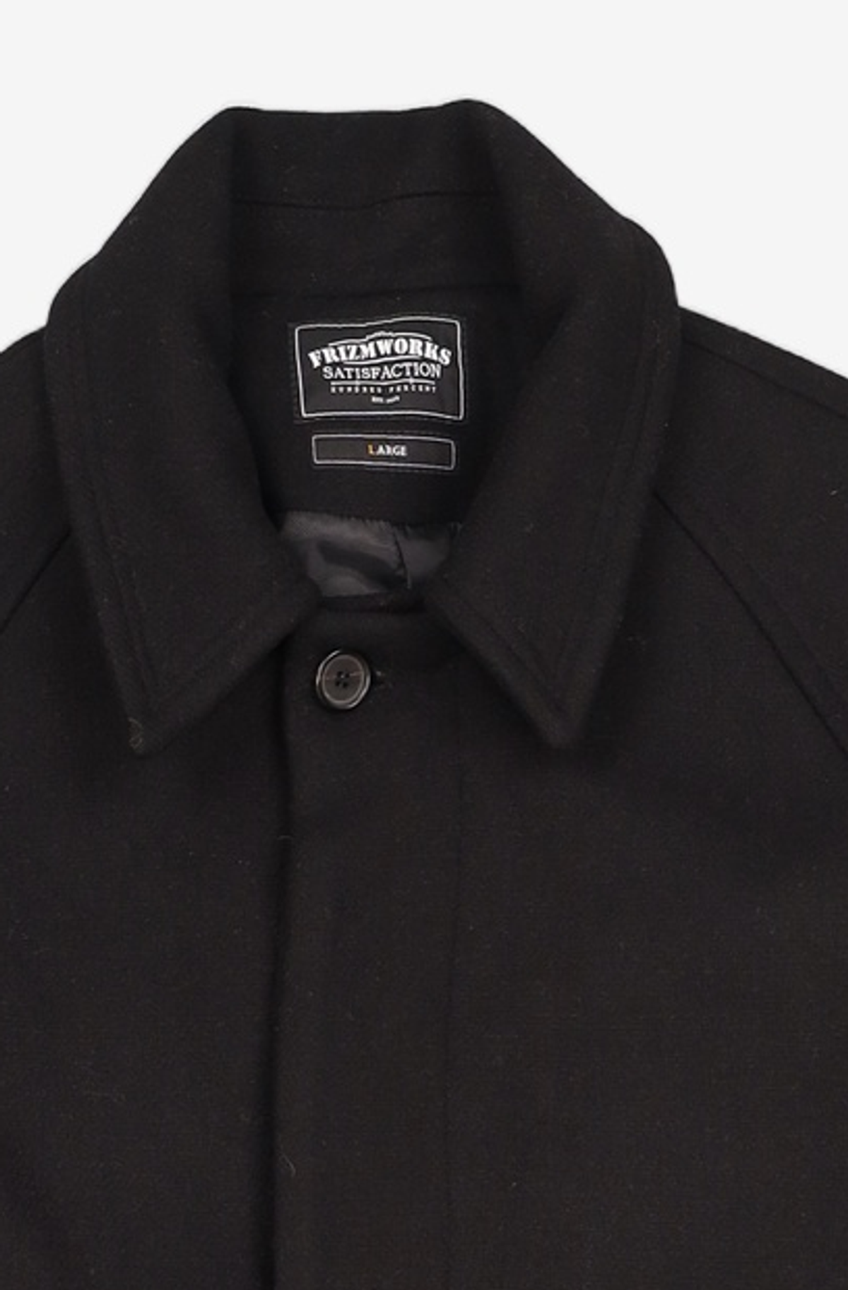 프리즘웍스(FRIZMWORKS) HEAVY WOOL OVERSIZED BALMACAAN COAT 002 _ BLACK L