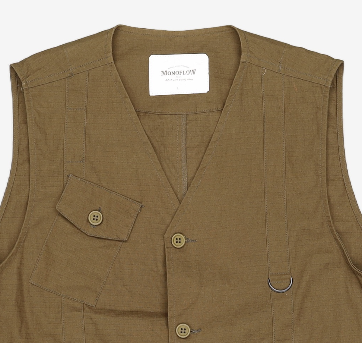 모노플로우(MONOFLOW) 립스탑 정글 베스트 RIPSTOP JUNGLE VEST(2컬러) L