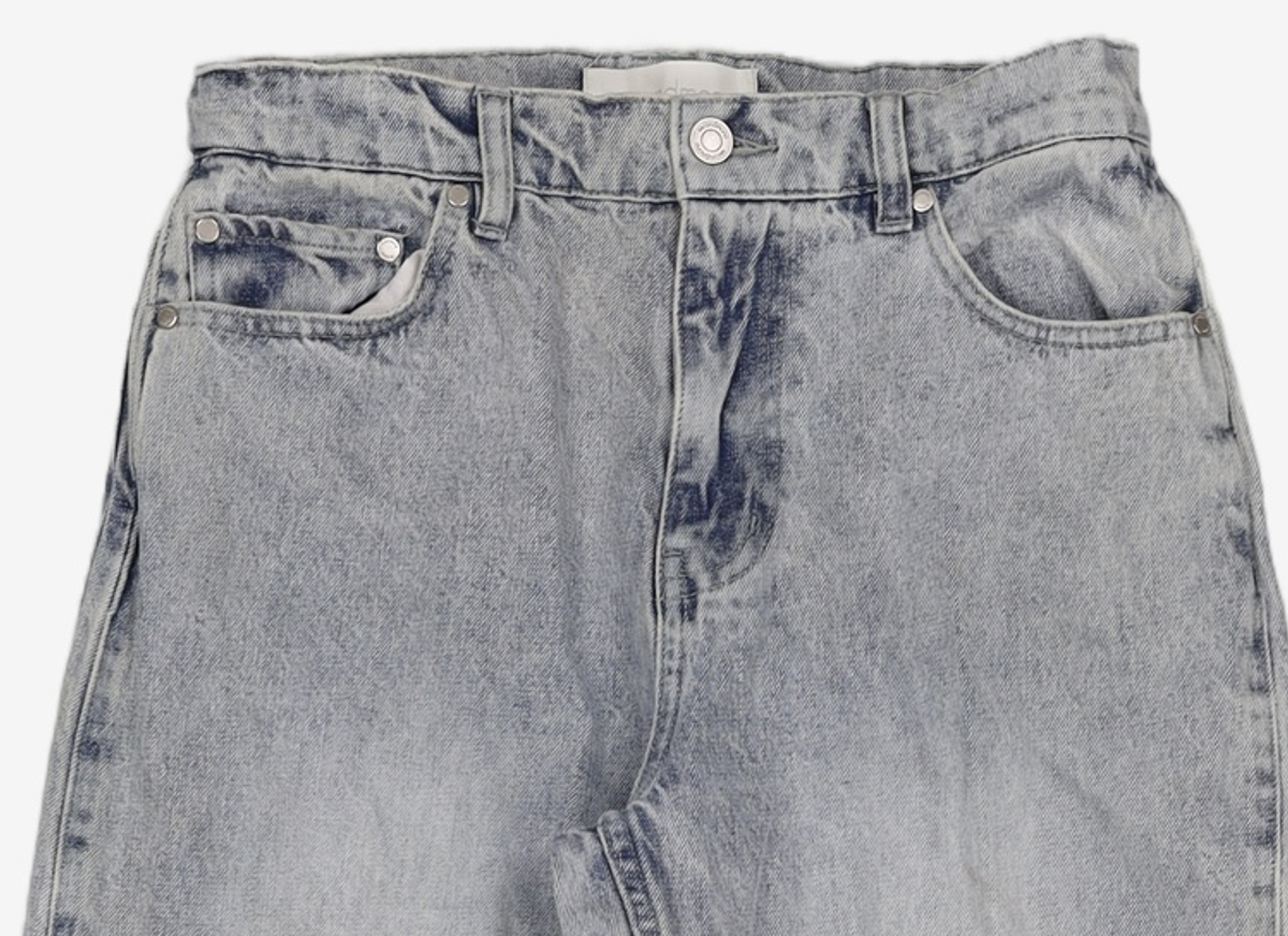 세컨모놀로그(SECONDMONO) [옷미새 미홀 콜라보]Curved Tapered Barrel-Fit Denim Pants [LBLUE]_SEPT072LBLUE 28
