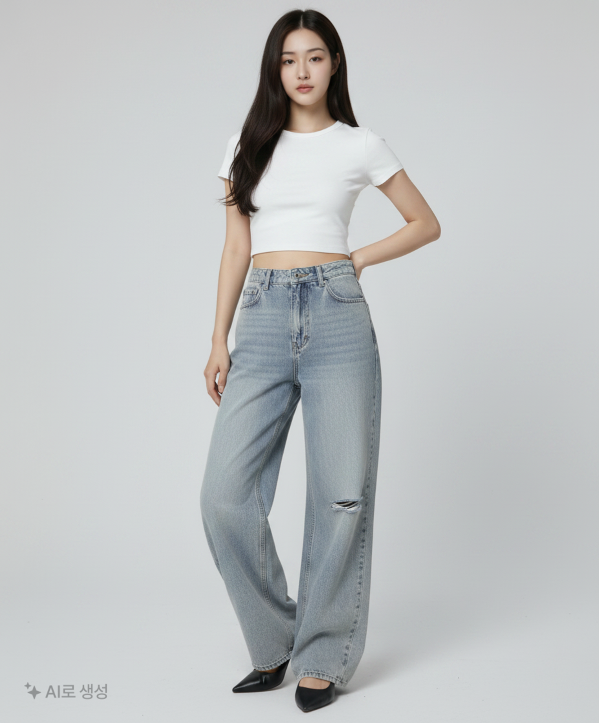 세컨모놀로그(SECONDMONO) [옷미새 미홀 콜라보]Curved Tapered Barrel-Fit Denim Pants [LBLUE]_SEPT072LBLUE 28