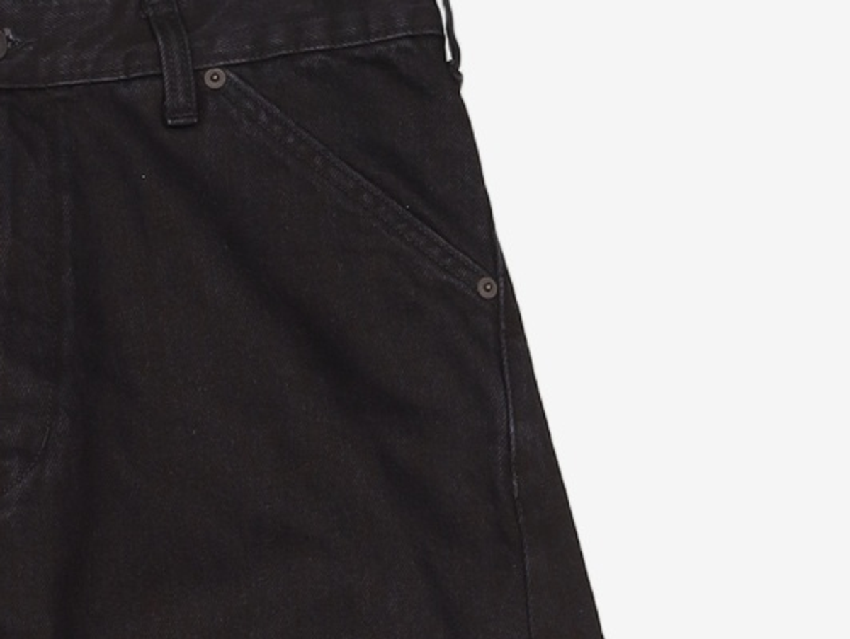해칭룸(HATCHINGROOM) Wide Curve Jeans Jet Black 4