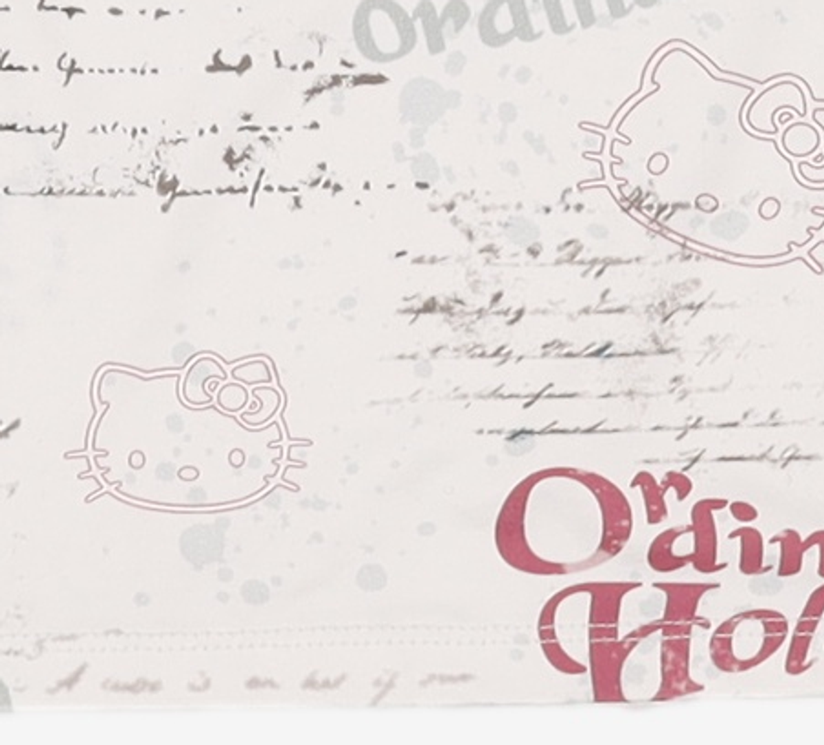 오디너리 홀리데이(ORDINARY HOLIDAY) [오디너리 X 헬로키티]  올오버 프린트티 [WHITE] FREE