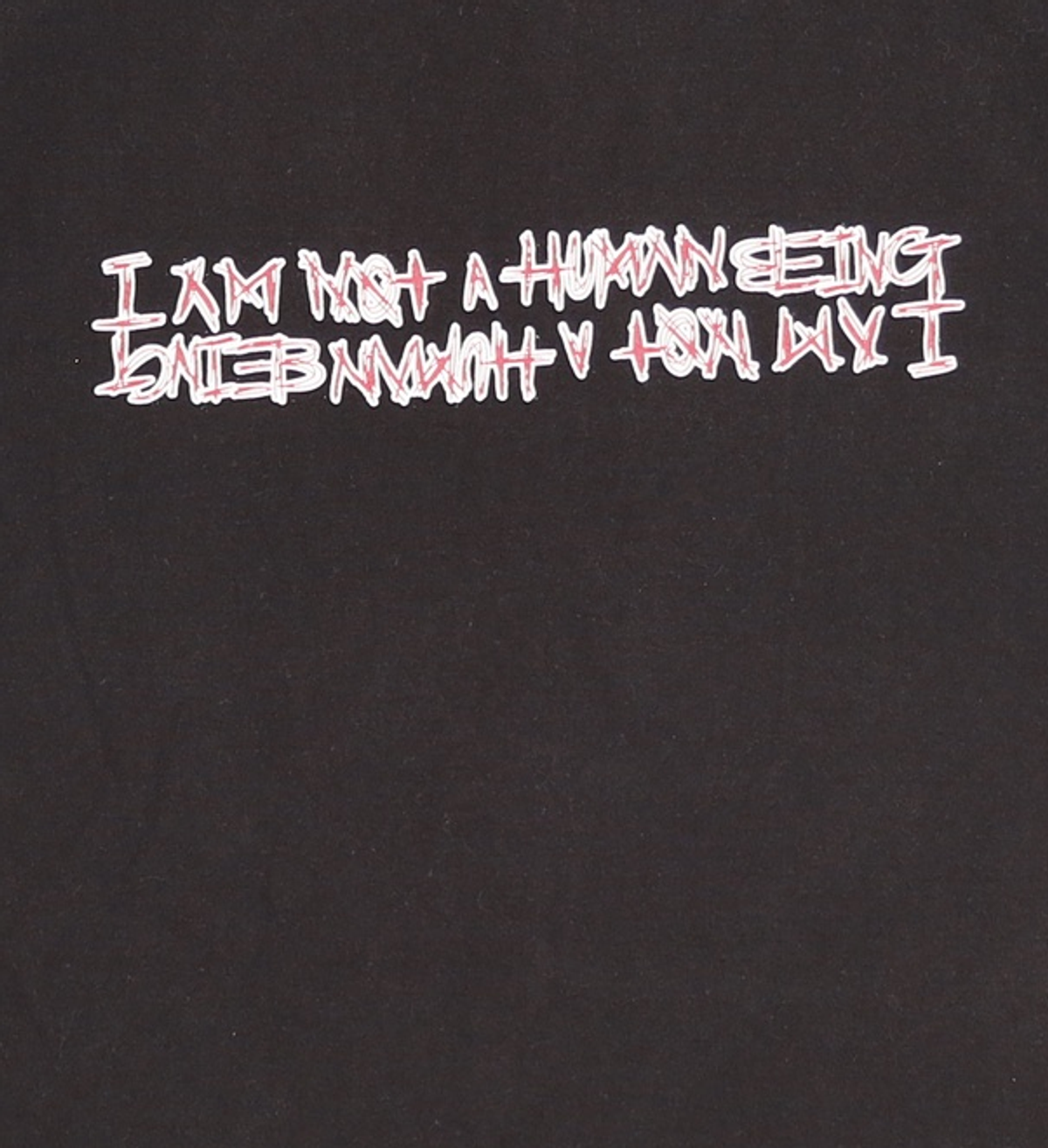 아임낫어휴먼비잉(I AM NOT A HUMAN BEING) 반소매 티셔츠 L