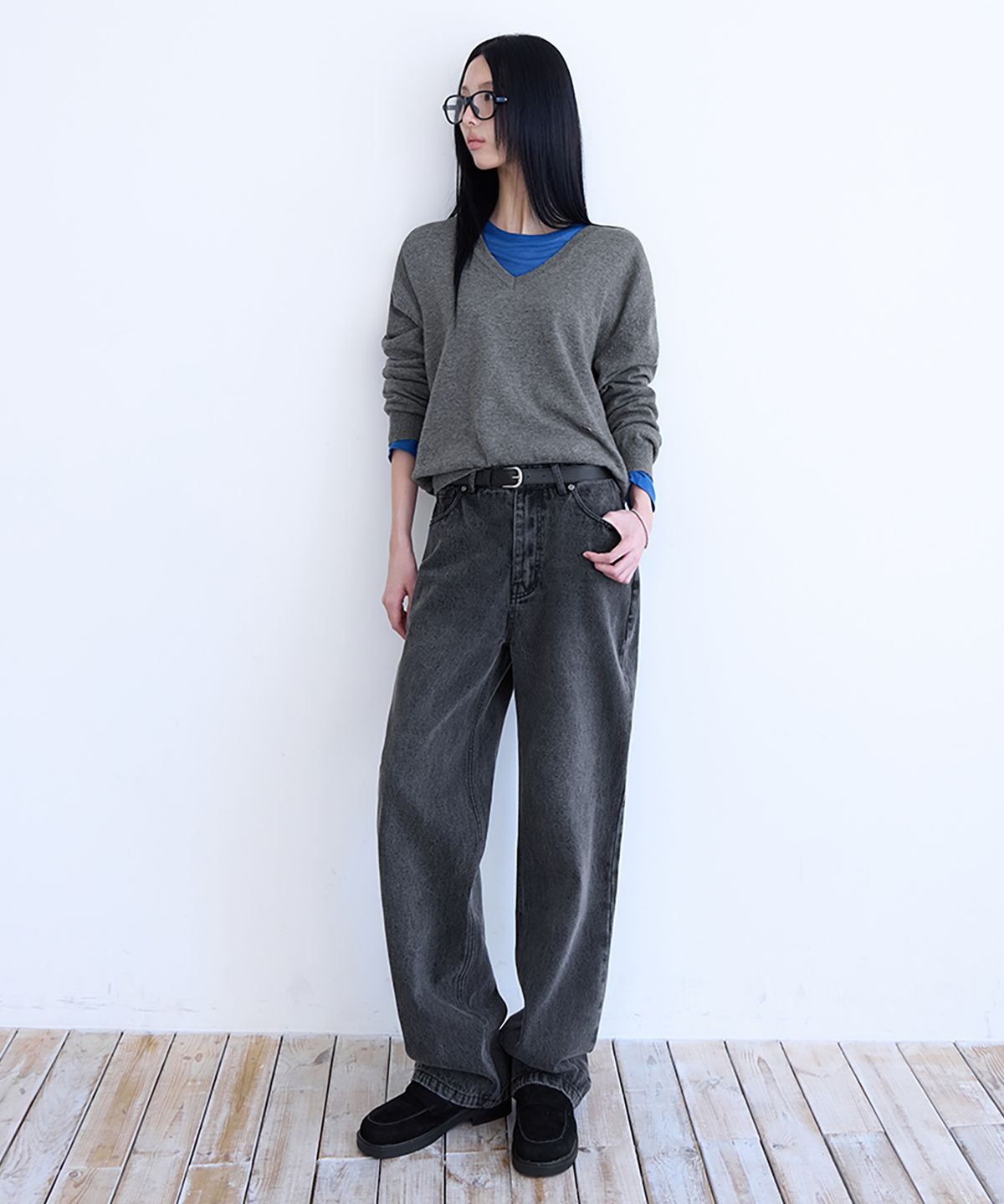 런던다다(LONDONDADA) Essential Straight Jeans, BLUE