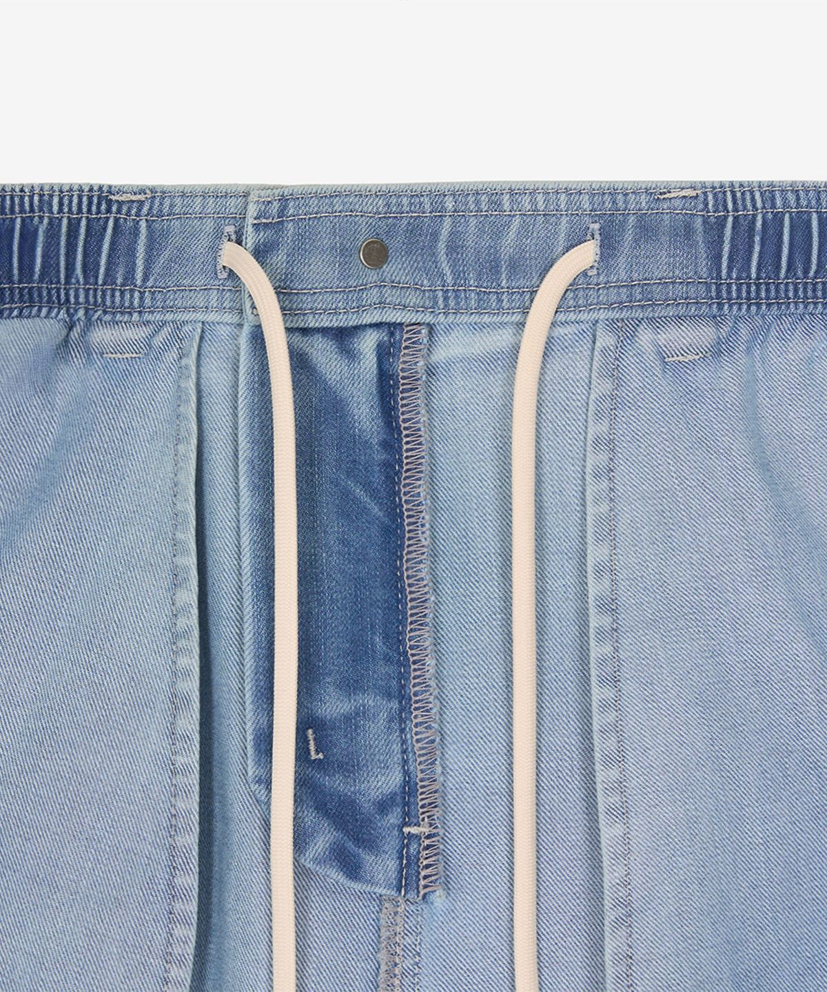 뉴발란스(NEW BALANCE) NBNTG4A013 / UNI NB 데님 사이드턱 커브드 팬츠 (L/INDIGO)