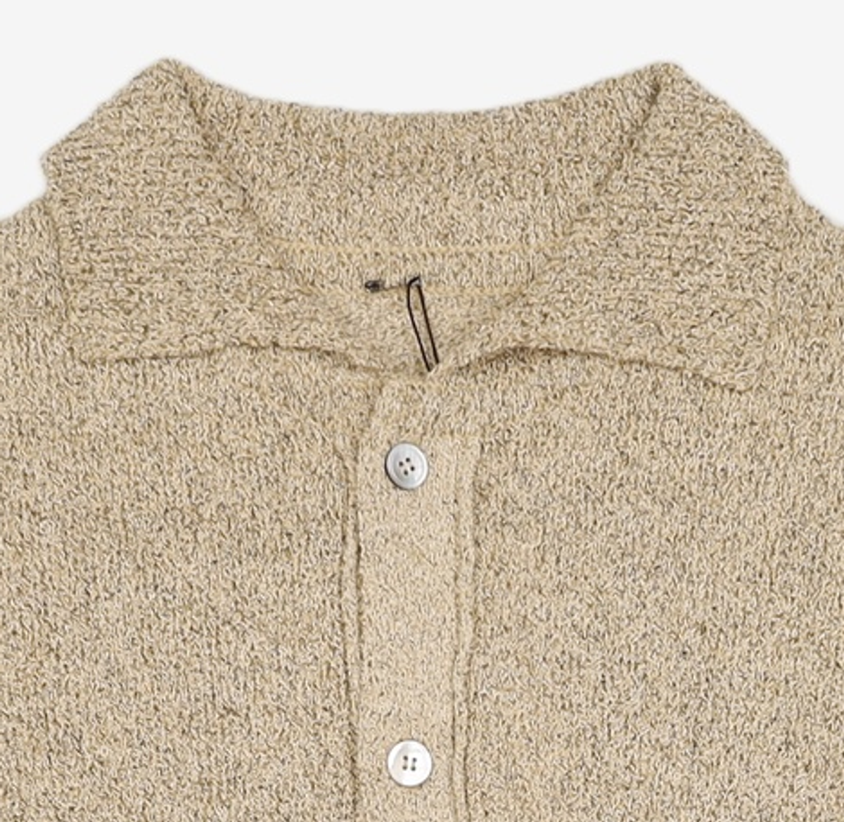 유스(YOUTH) Knit Collar Cardigan - Sand Brown M