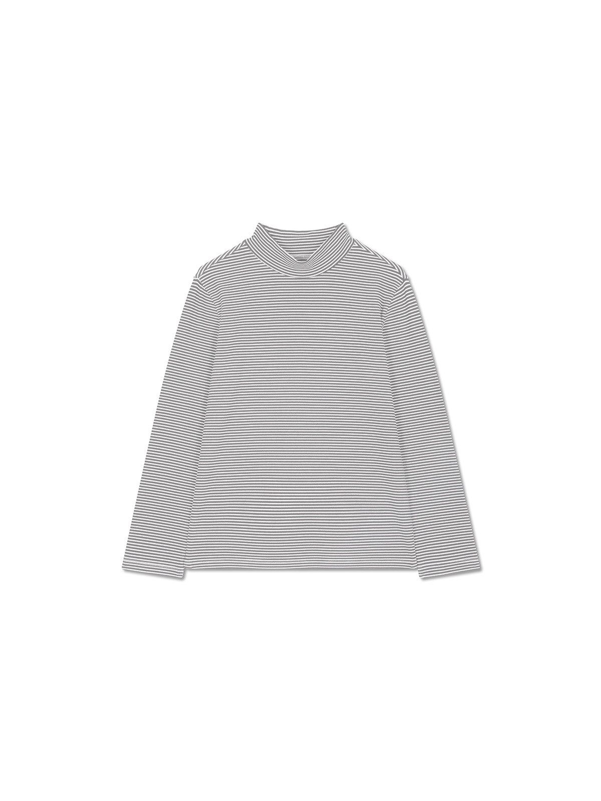 폴햄키즈(POLHAM KIDS) 시그니처유니 더블니트 피치 레귤러핏 터틀넥 긴팔티_PKG4TU3020