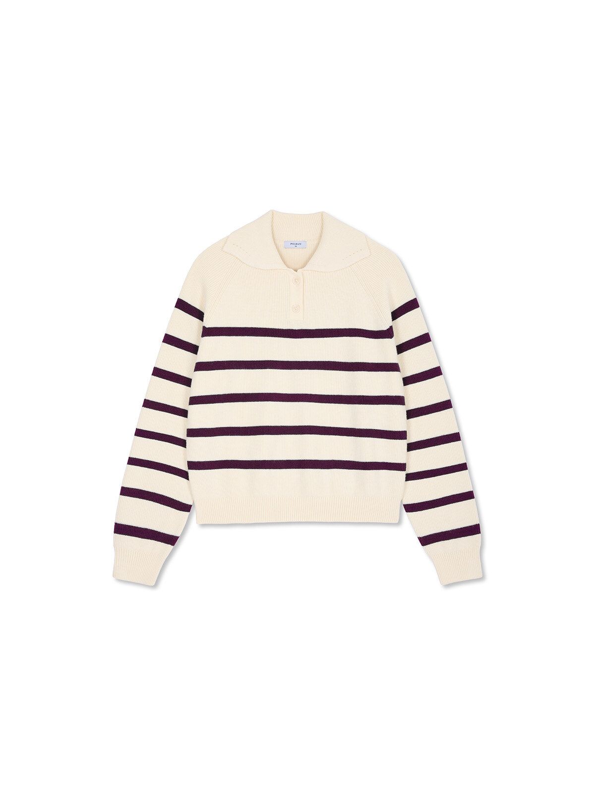폴햄키즈(POLHAM KIDS) 여아 카라 스트라이프 풀오버_PKG4ER2040