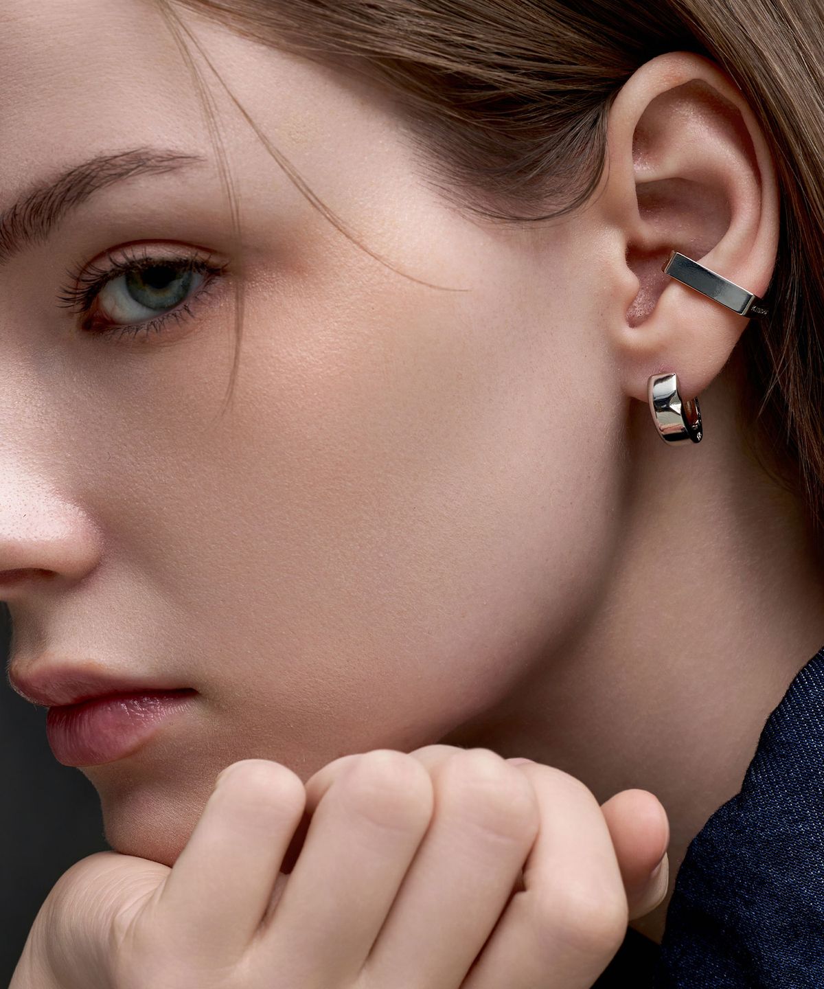 카인드오브(KINDOF) 심플바 이어커프 Simple Bar Earcuff