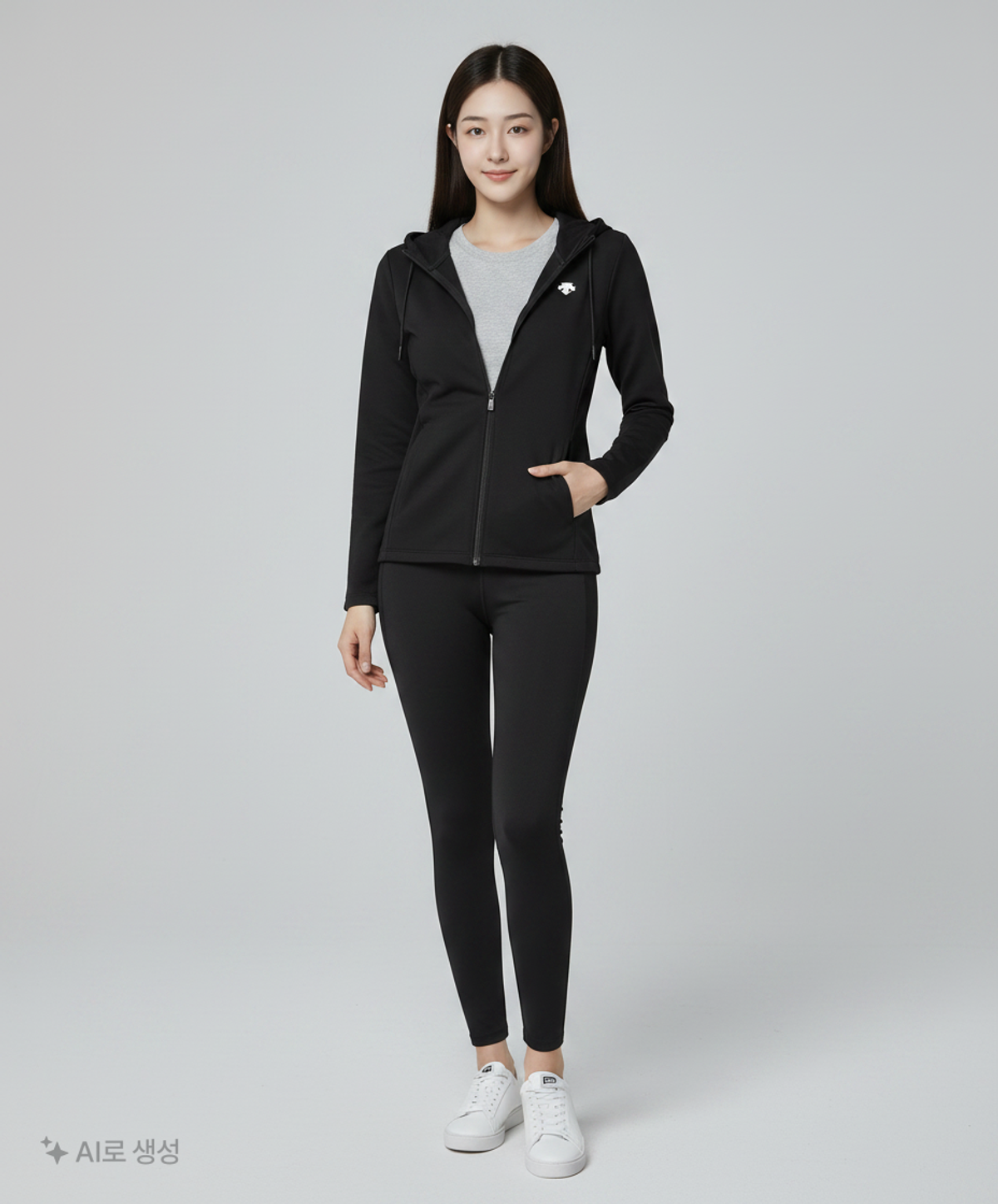 데상트(DESCENTE) 후드 집업 90
