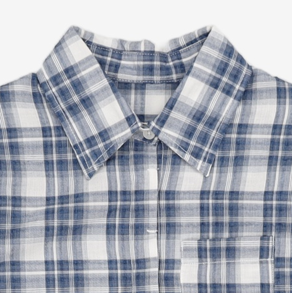 어반드레스(AVANDRESS) Slender Check Shirt BLUE M