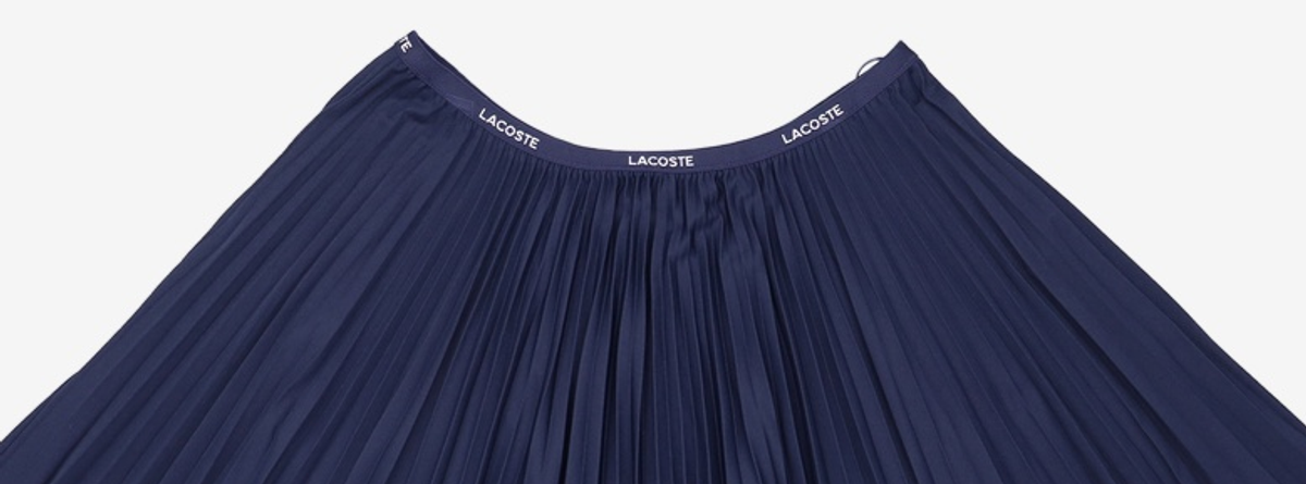 라코스테(LACOSTE) 여성 에센셜 롱 플리츠 스커트 [네이비] S