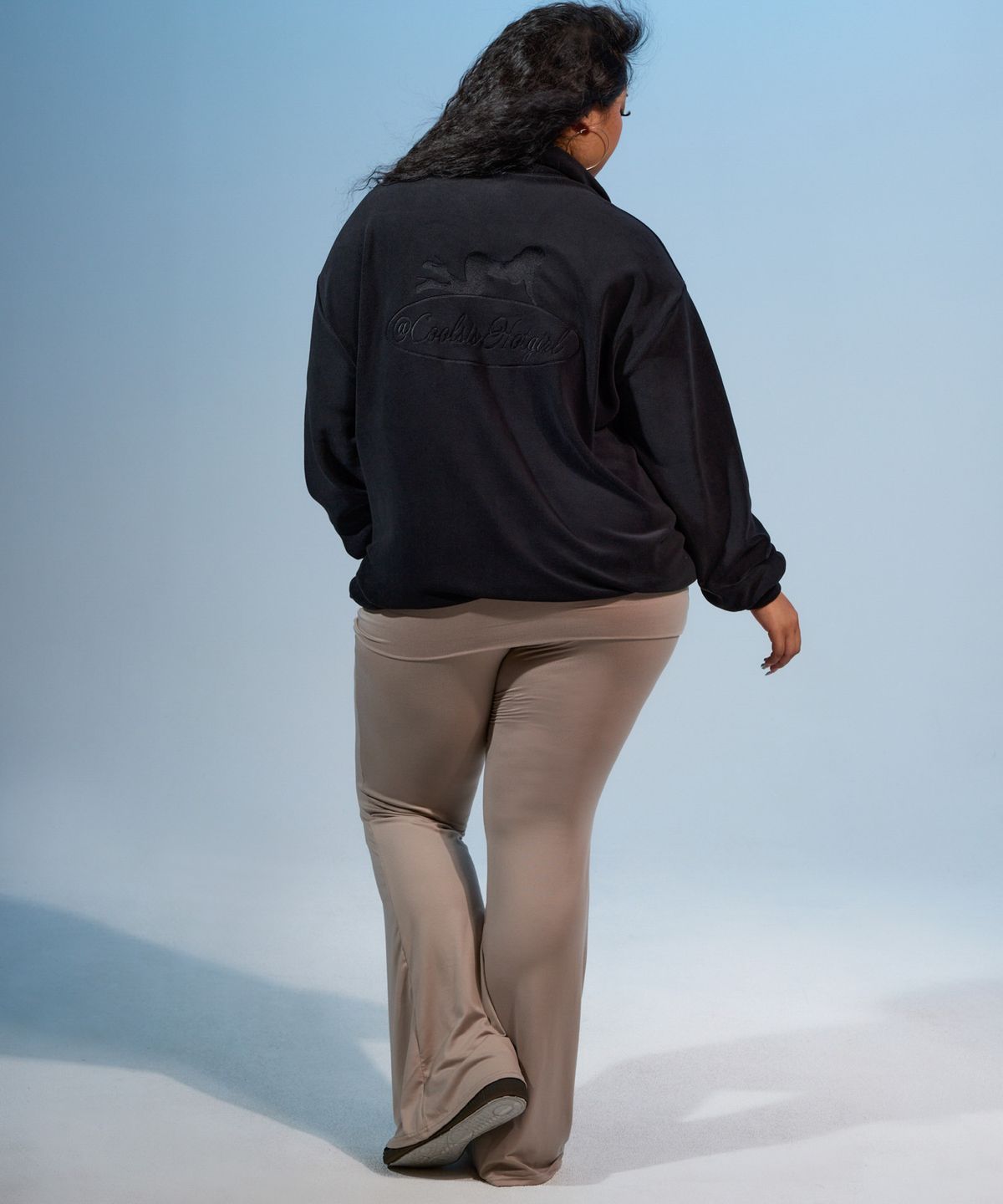쿨시스(COOLSIS) CS COOL GIRL FLEECE ZIP-UP-032 (BLACK)