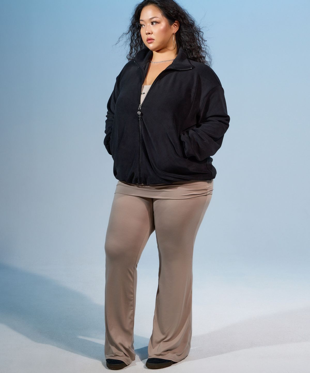 쿨시스(COOLSIS) CS COOL GIRL FLEECE ZIP-UP-032 (BLACK)