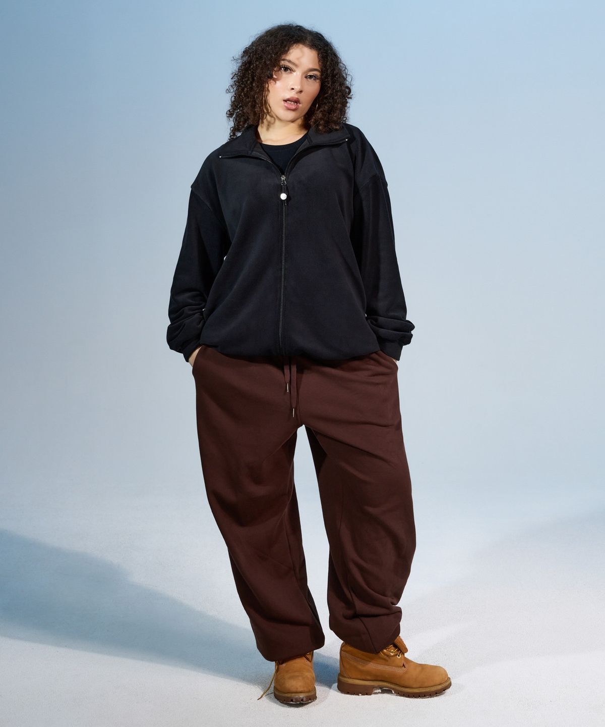 쿨시스(COOLSIS) CS COOL GIRL FLEECE ZIP-UP-032 (BLACK)