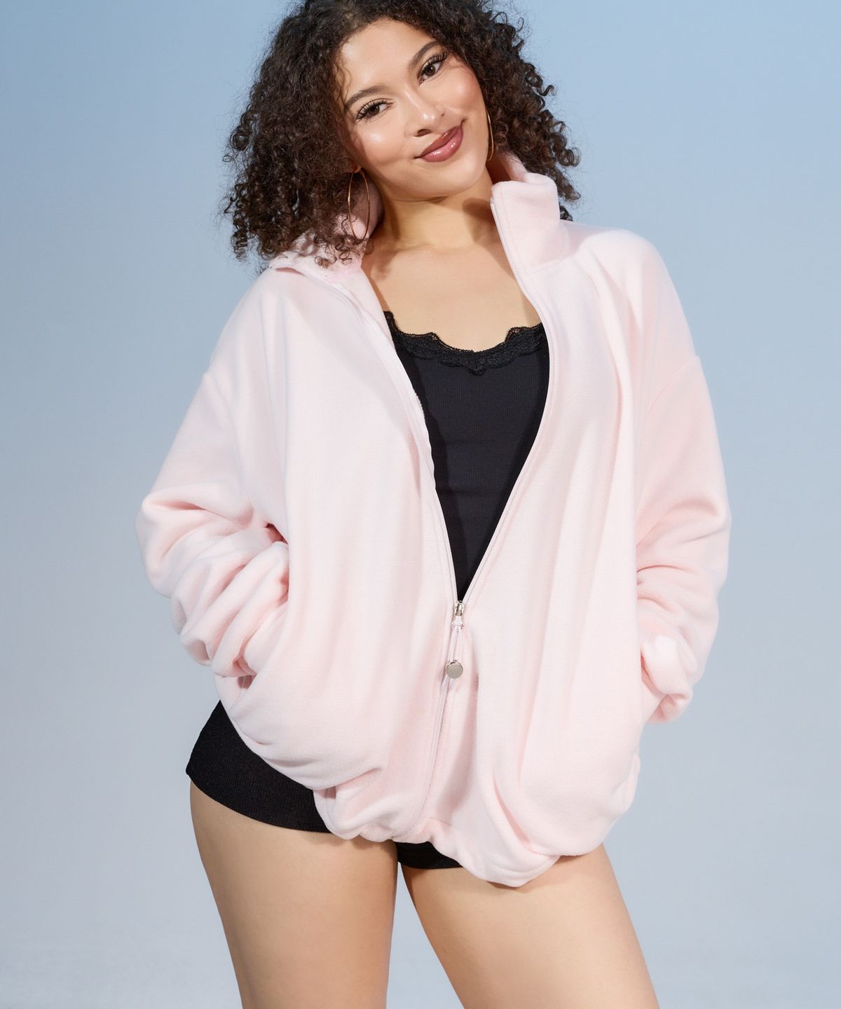쿨시스(COOLSIS) CS COOL GIRL FLEECE ZIP-UP-032 (PINK)