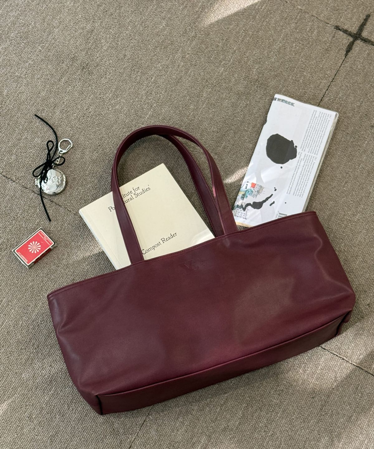 아이세이예르(ISAYYERR) Paper Boat Bag (leather)(purple)