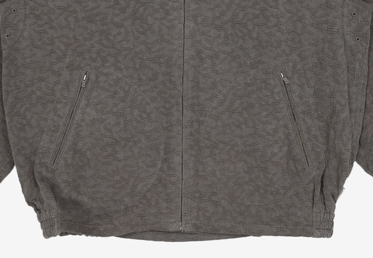 예스아이씨(YESEYESEE) Abstract Jacquard Zip Jacket Charcoal L