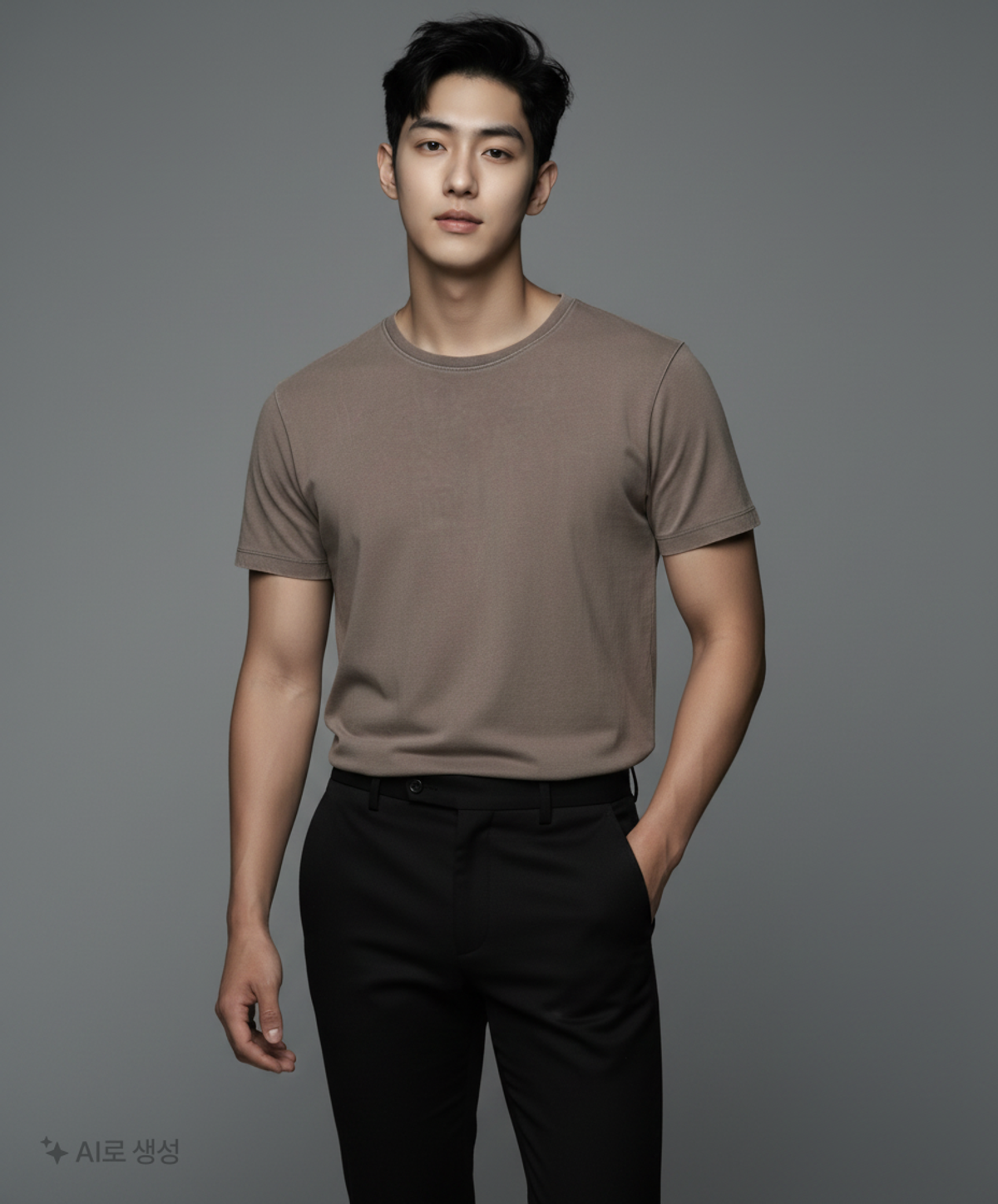 다이브인(DIVEIN) WASHED REGULAR FIT T-SHIRTS (CHARCOAL) 2