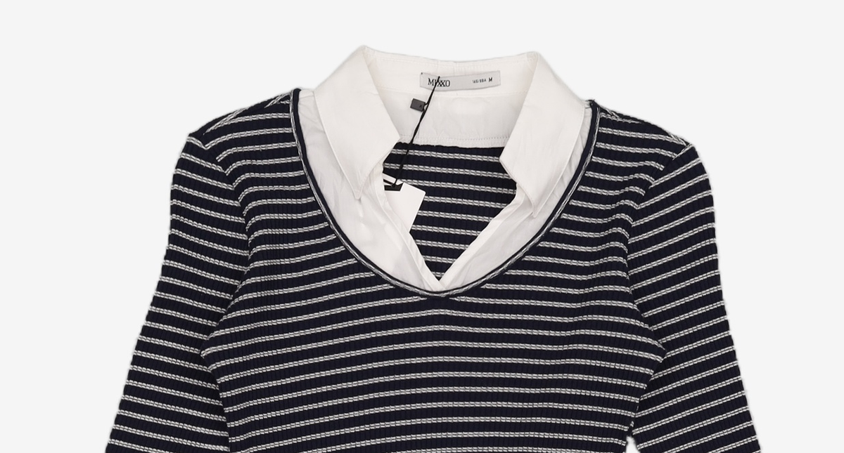 미쏘(MIXXO) 셔츠 레이어드 원피스_MIWOWG319G M