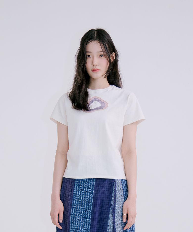 FABRIC LAYER LOGO T-SHIRT 0 CREAM