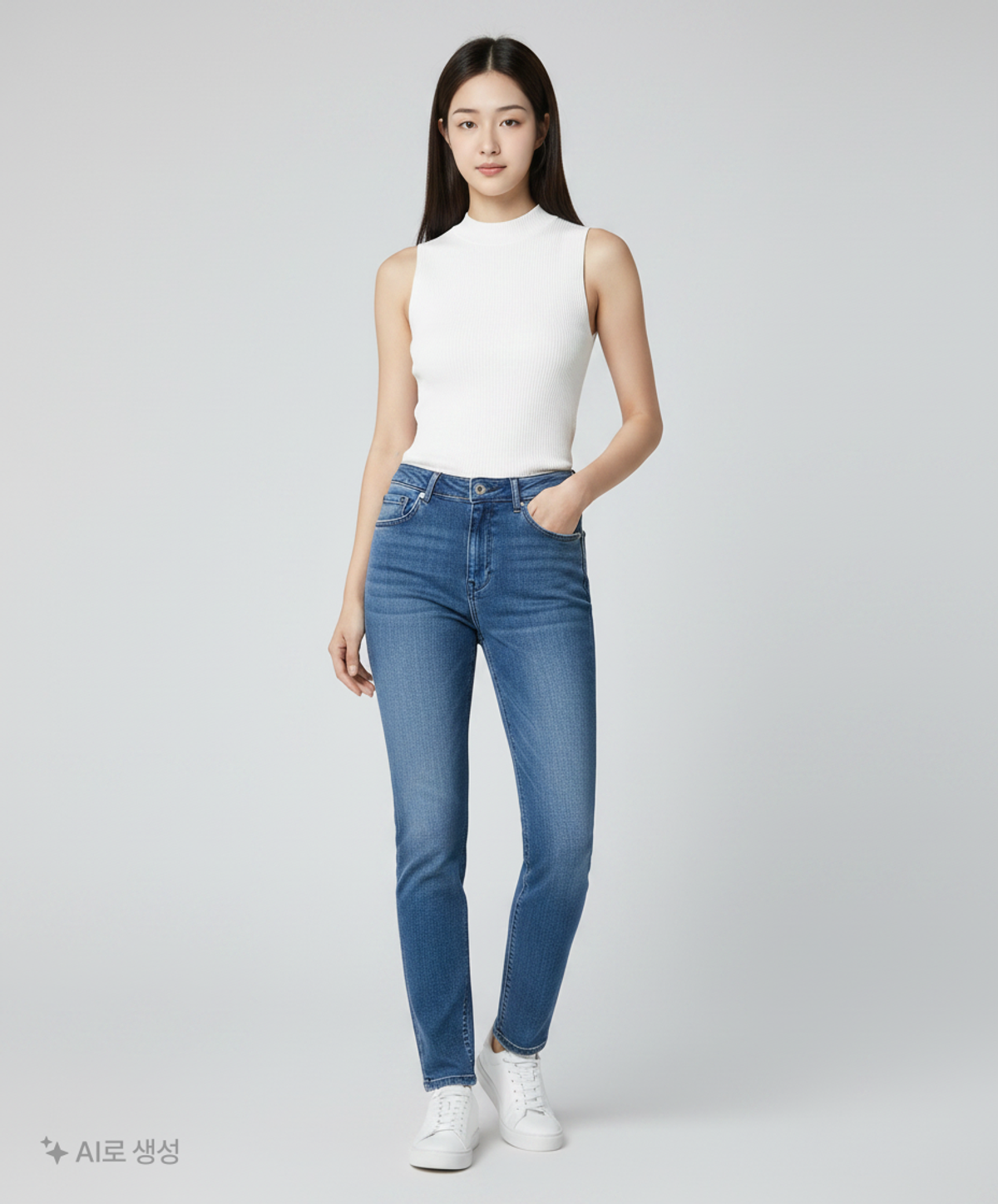 라코스테(LACOSTE) 여성 세미 부츠컷 데님 HF5913-51G RNE 38
