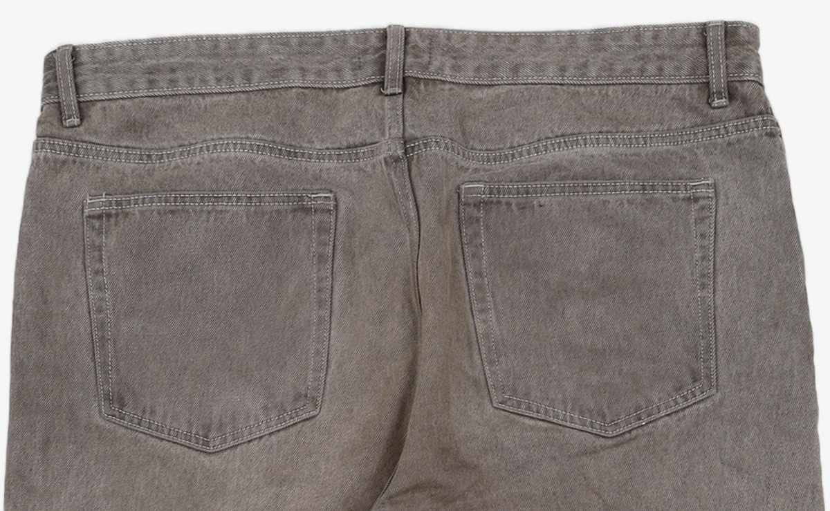 무신사 스탠다드(MUSINSA STANDARD) 와이드 데님 팬츠 [그레이] 38