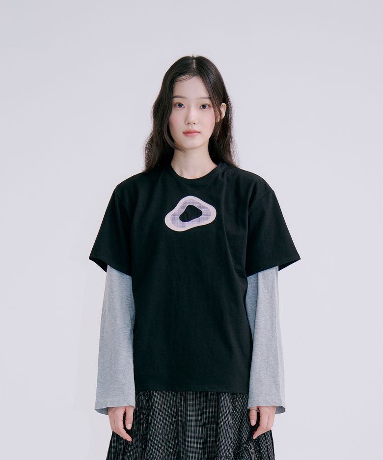 FABRIC LAYER LOGO T-SHIRT 1 BLACK