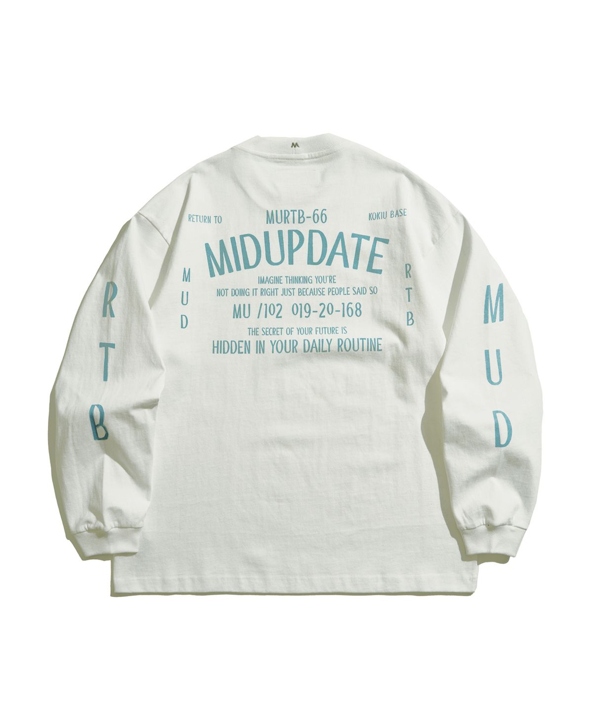 미드업데이트(MIDUPDATE) Spec Graphic Oversized L/S Tee_WH