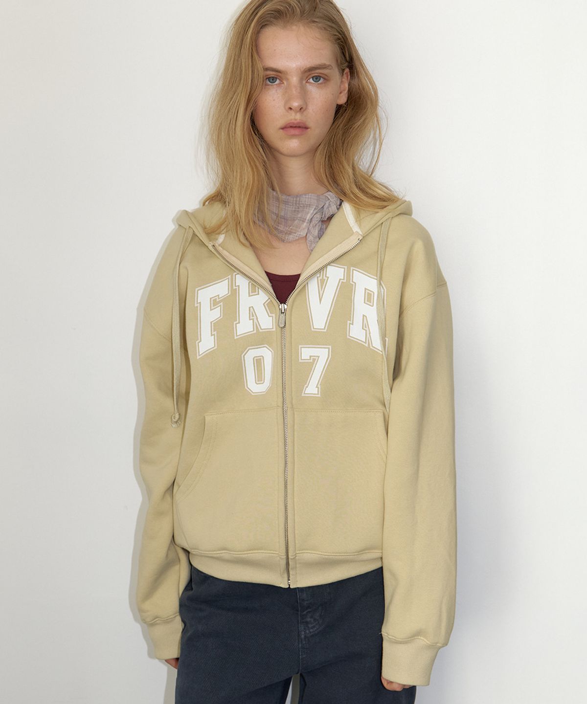 프리버07(FRIVER07) FRVR essential hoodie zip up [FRFA06LT08]_Lime