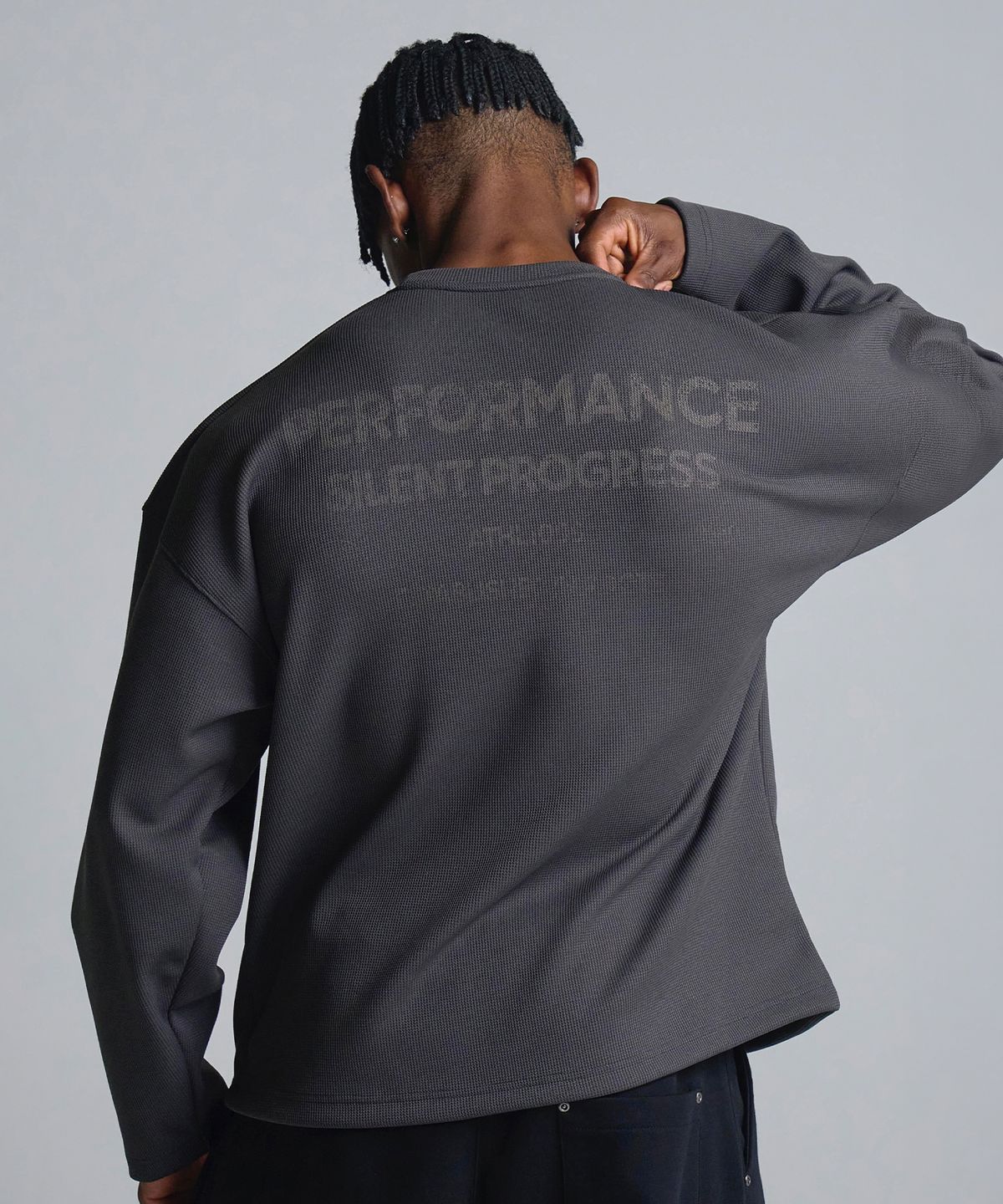 베르만 어패럴(VERMANN APPAREL) 와플 그래픽 오버핏 롱슬리브 3colors
